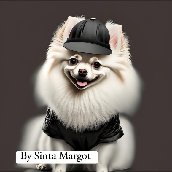 HANDCRAFTED digital art by me of a fancy Pom Pom fashionista , color print NWT - Picture 1 of 10